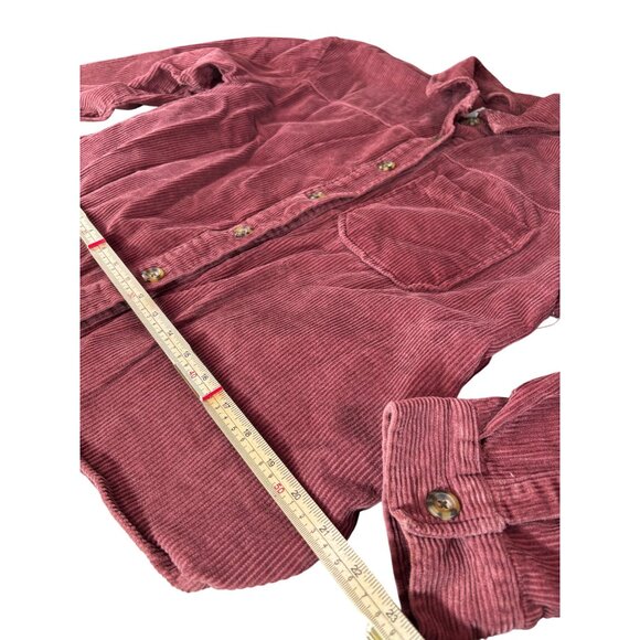 Kensie Jeans Corduroy Button-Up Shirt - M - Red - Kensie Jeans Label - Picture 9 of 10